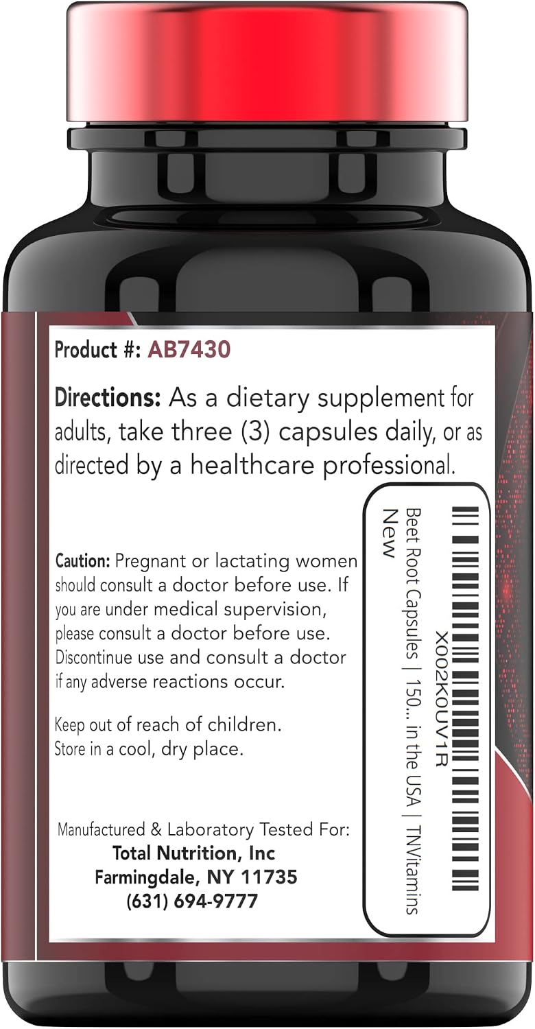 Cápsulas de Raíz de Remolacha 1500 mg - 100 Cápsulas