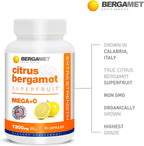 BergaMet Extracto de Bergamota, 170:1, 1200mg por porción, 80% Polifenoles, 180 Cápsulas