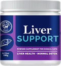 Live Well Dog Liver Support – Detox & Immunity Booster para Perros y Gatos | Cardo Mariano, NAC, Diente de León | 180 g