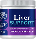 Live Well Dog Liver Support – Detox & Immunity Booster para Perros y Gatos | Cardo Mariano, NAC, Diente de León | 180 g