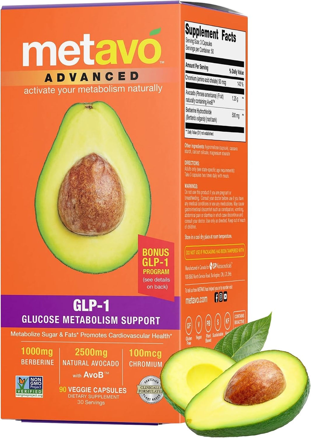 Metavo Advanced GLP-1 Metabolism Support – 90 Cápsulas