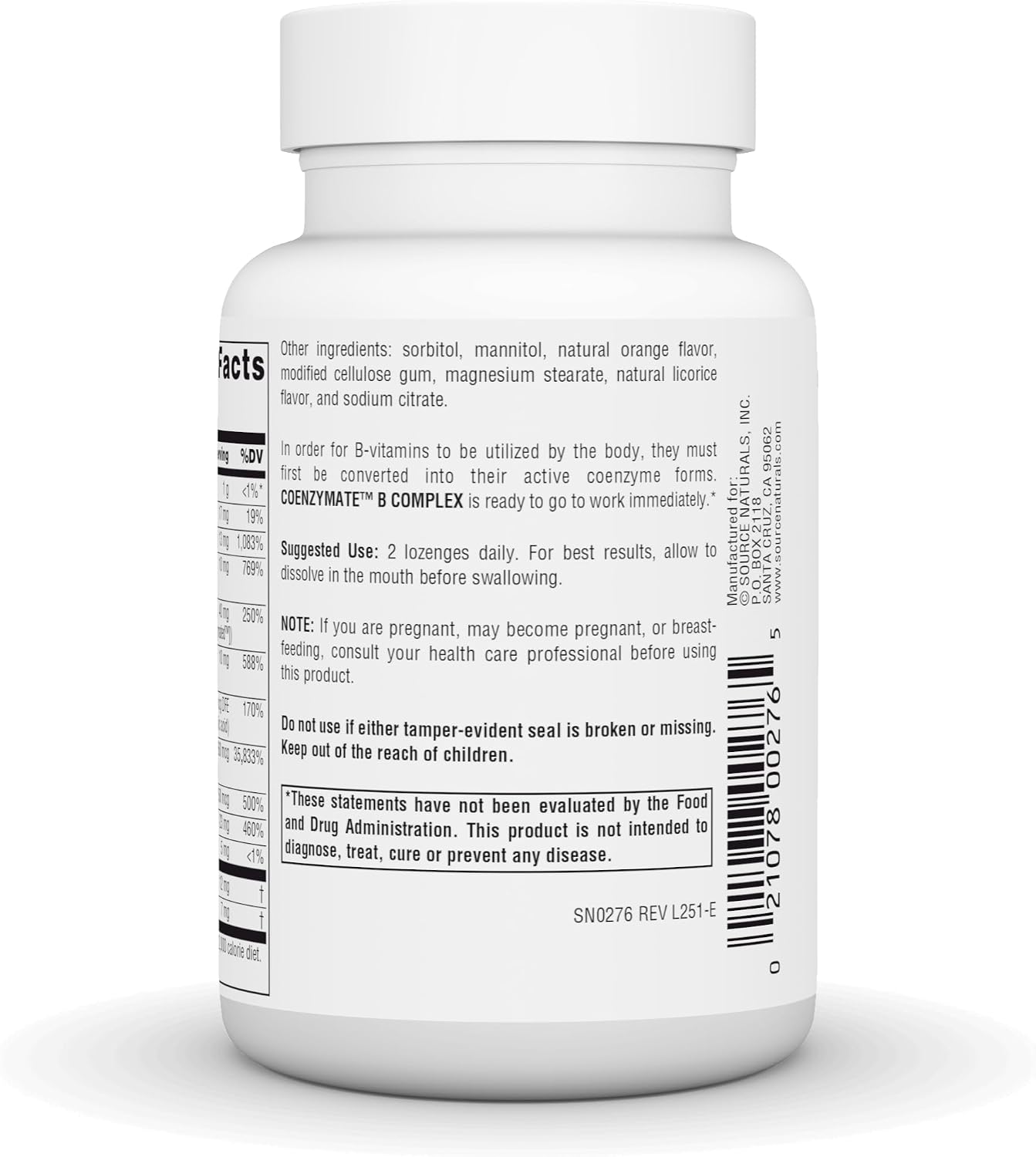 Source Naturals Coenzymate B Complex – Complejo B Coenzimado, 120 Comprimidos Sabor Naranja