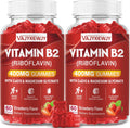 Gominolas de Vitamina B2 (Riboflavina) 400 mg – Sabor Fresa – Veganas – Sin Gluten – 60 Unidades
