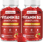Gominolas de Vitamina B2 (Riboflavina) 400 mg – Sabor Fresa – Veganas – Sin Gluten – 60 Unidades