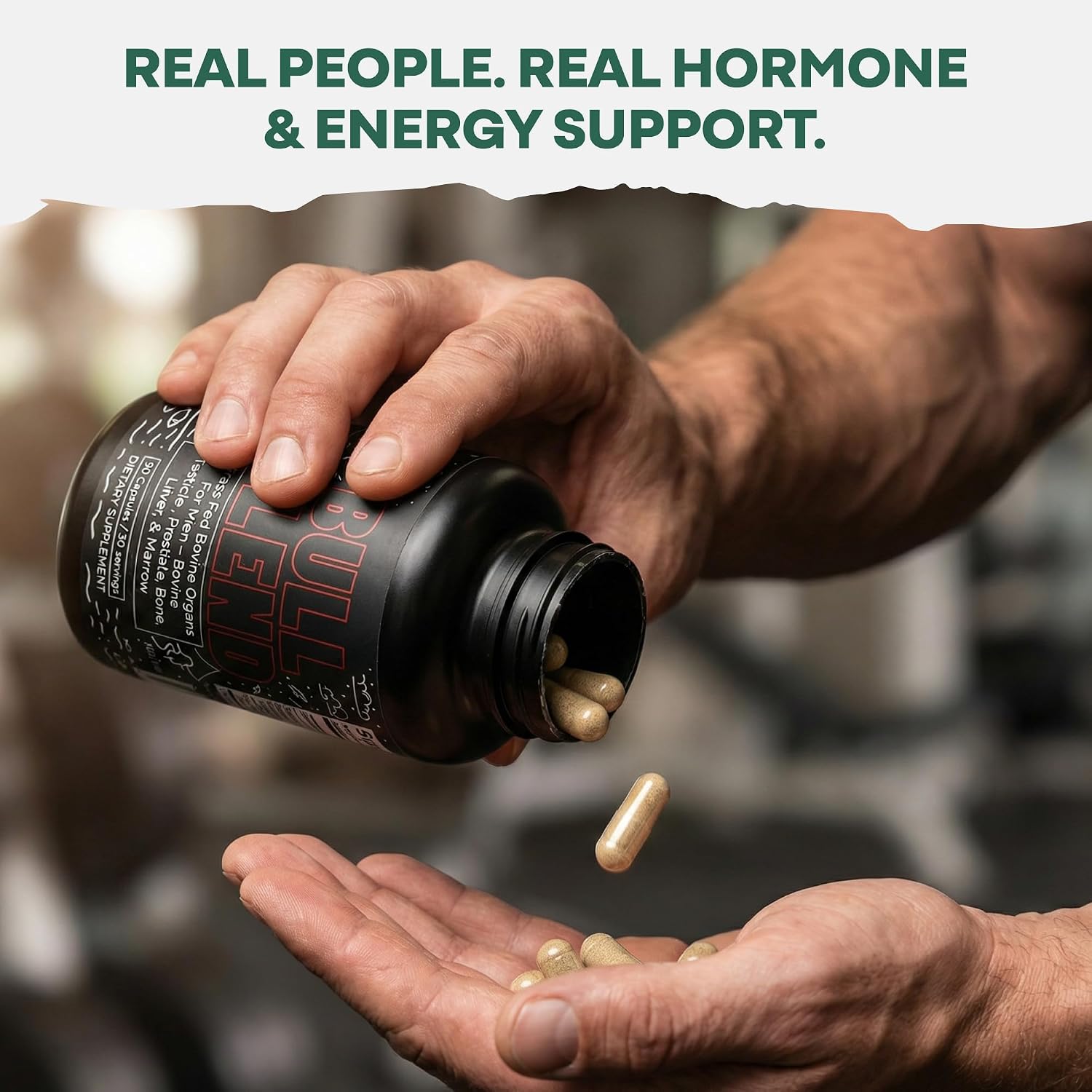 Wild Foods Complejo de Órganos de Res para Hombres (30 Días)