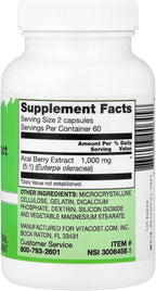 Vitacost Acai Berry Extract, 120 Capsules (500 mg per Capsule)