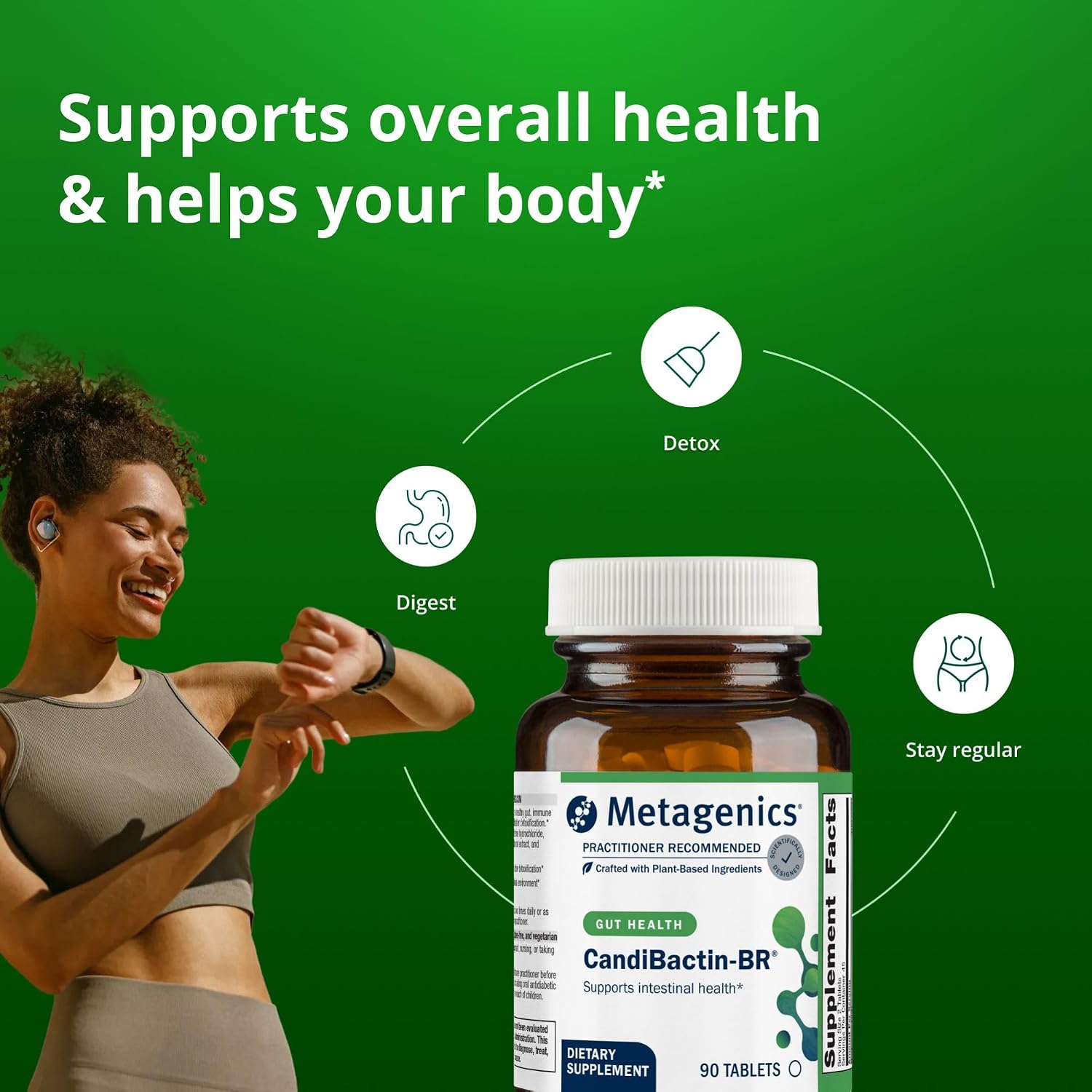 Metagenics CandiBactin‑BR – Berberina Concentrada para el Soporte Intestinal – 90 Comprimidos
