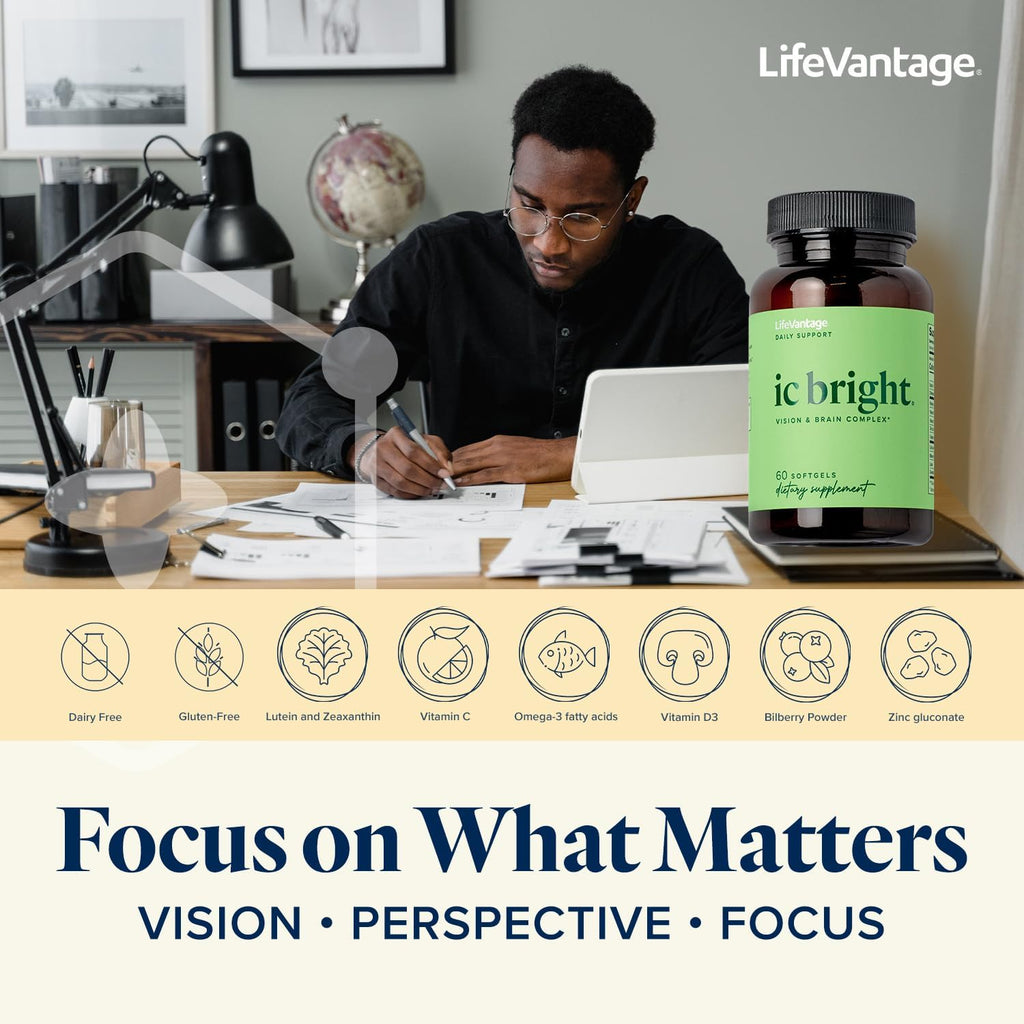 LifeVantage IC Bright - Complejo para la Visión y el Cerebro (60 cápsulas blandas)