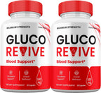 (2 Pack) GlucoRevive Capsules, GlucoRevive Supplement Pills, Advanced Formula All Natural Made in USA, 2 Month Supply