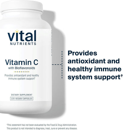 Vital Nutrients Vitamina C con Bioflavonoides - 1000 mg - 220 Cápsulas - Vegano – Image 3