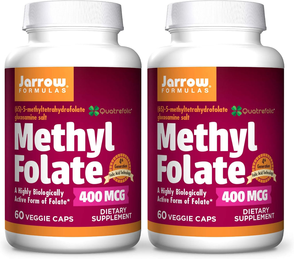 Jarrow Formulas Methyl Folate 400 mcg - 120 Cápsulas Vegetales - Metilfolato Activo