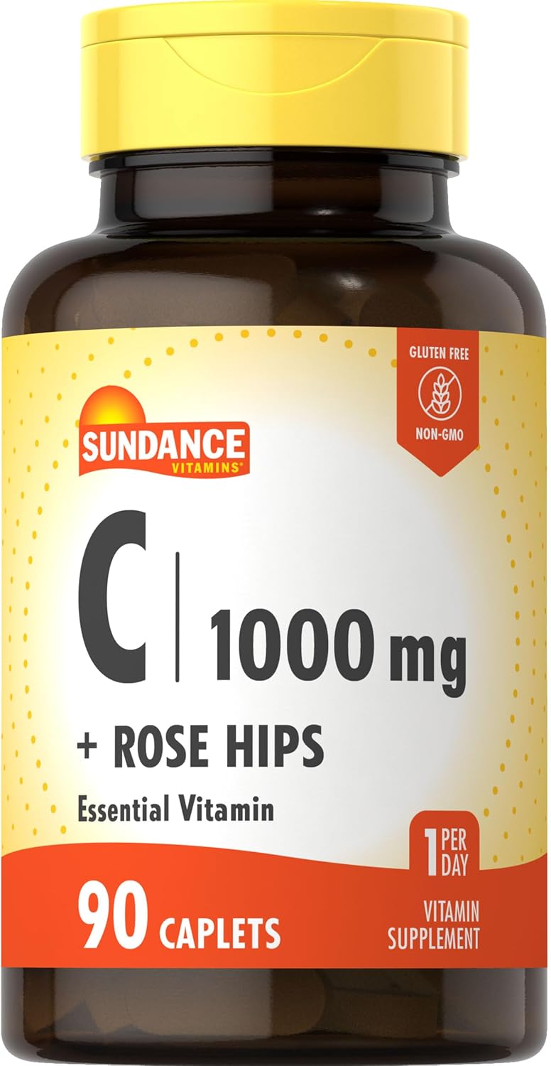 Sundance Vitamina C 1000mg con Escaramujo - 90 Caplets Vegetarianos