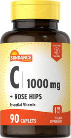 Sundance Vitamina C 1000mg con Escaramujo - 90 Caplets Vegetarianos