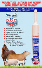DOC PROBIOTIC Pasta Probiótica 300 cc para Ganado (Caprinos, Bovinos, Ovinos, Equinos, Porcinos, Ciervos)