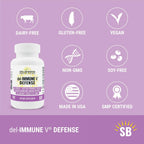 Del-Immune V® Defense by Stellar Biotics – Metabiótico Natural para el Apoyo Inmune y la Salud Intestinal (60 Cápsulas)