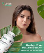 Logos Nutritionals Vitamina B12 Masticable 1000 mcg con Metilcobalamina, Sabor a Cereza - 100 Comprimidos