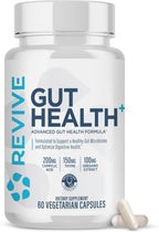 Revive MD Gut Health+ – Suplemento para la Salud Digestiva con Tomillo, Orégano y Cardo Mariano – Vegano, Sin Gluten (60 Cápsulas)