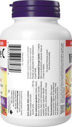Webber Naturals Vitamina C Masticable 500 mg, 120 Comprimidos Sabor Naranja