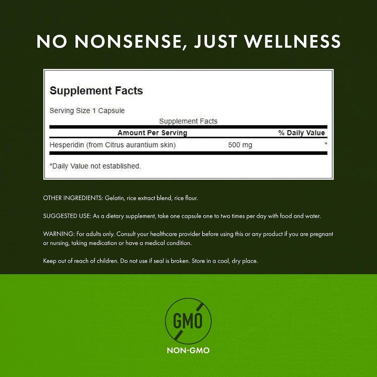 Swanson Hesperidina - Flavonoide Cítrico para la Salud Cardiovascular y Recuperación Muscular - 60 Cápsulas (2 Envases) – Image 3