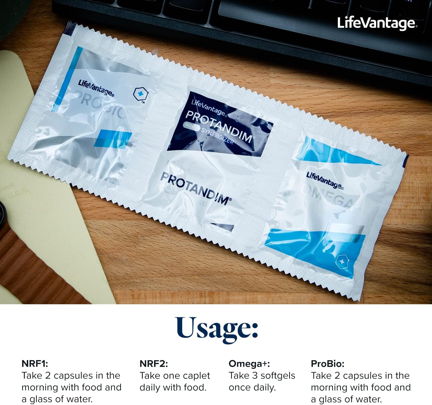 LifeVantage Vitality Stack Travel Kit - Protandim NRF1 + NRF2 Synergizer + Probio and Omega + Nutrigenomic Starter Kit