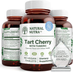 Natural Nutra Tart Cherry Extract with Turmeric, 60 Tablets (Vegan, Gluten-Free)