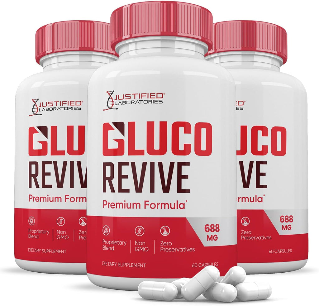 Gluco Revive 688mg Cápsulas - Fórmula Premium con Vitaminas