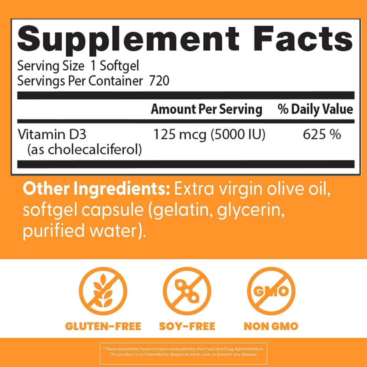 Doctor's Best Vitamina D3, 5000 UI, 720 – El mantenimiento de los dientes en condiciones normales. – Image 4