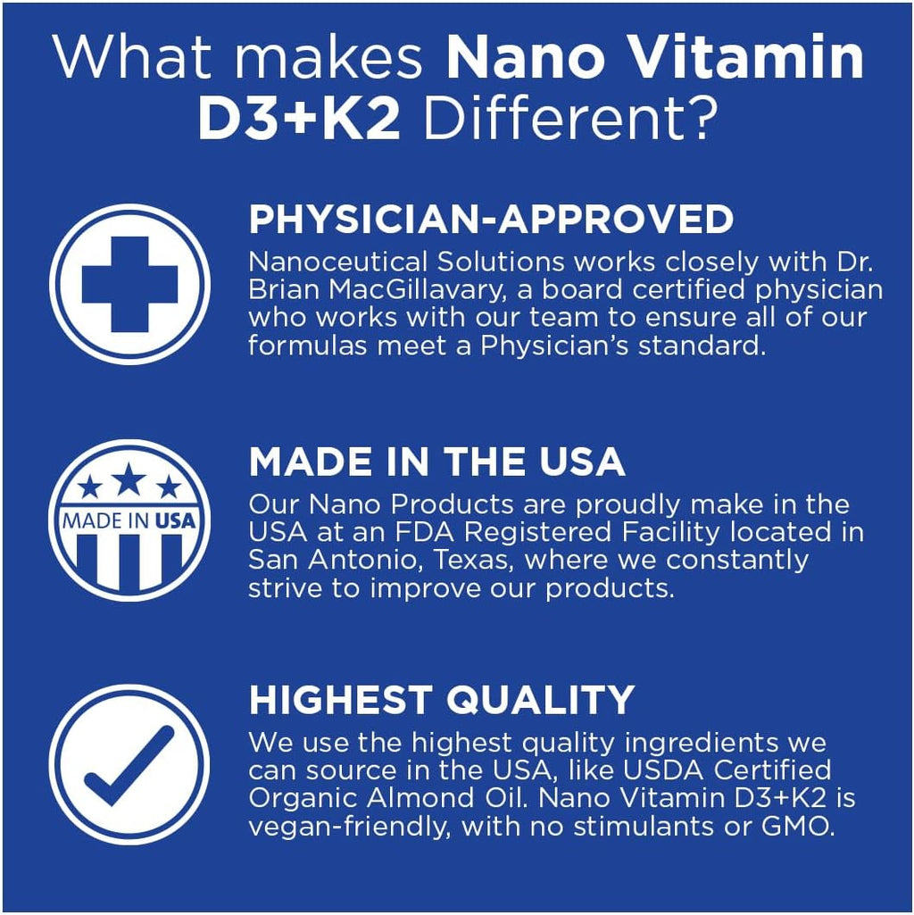 Nanoceutical Solutions Nano Vitamina D3+K2 Líquida 5000 UI 30 ml