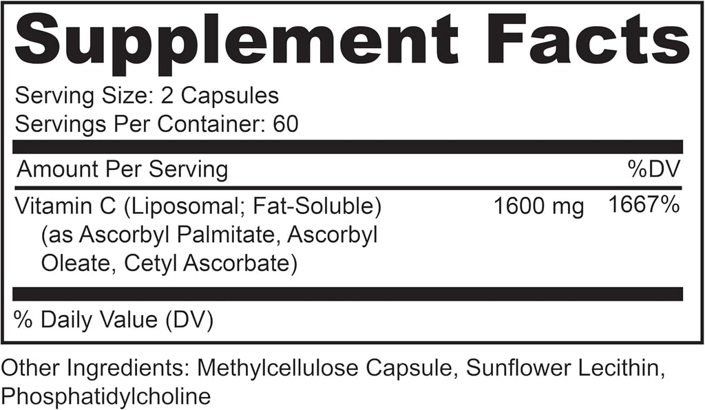 LIVELY VITAMIN CO. Citrus Kick - Vitamina C Liposomal - 120 Cápsulas