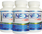 MAAC10 NADH + CoQ10 – 60 Comprimidos Masticables | 50mg NADH PANMOL® + 100mg CoQ10 | Energía y Enfoque Mental