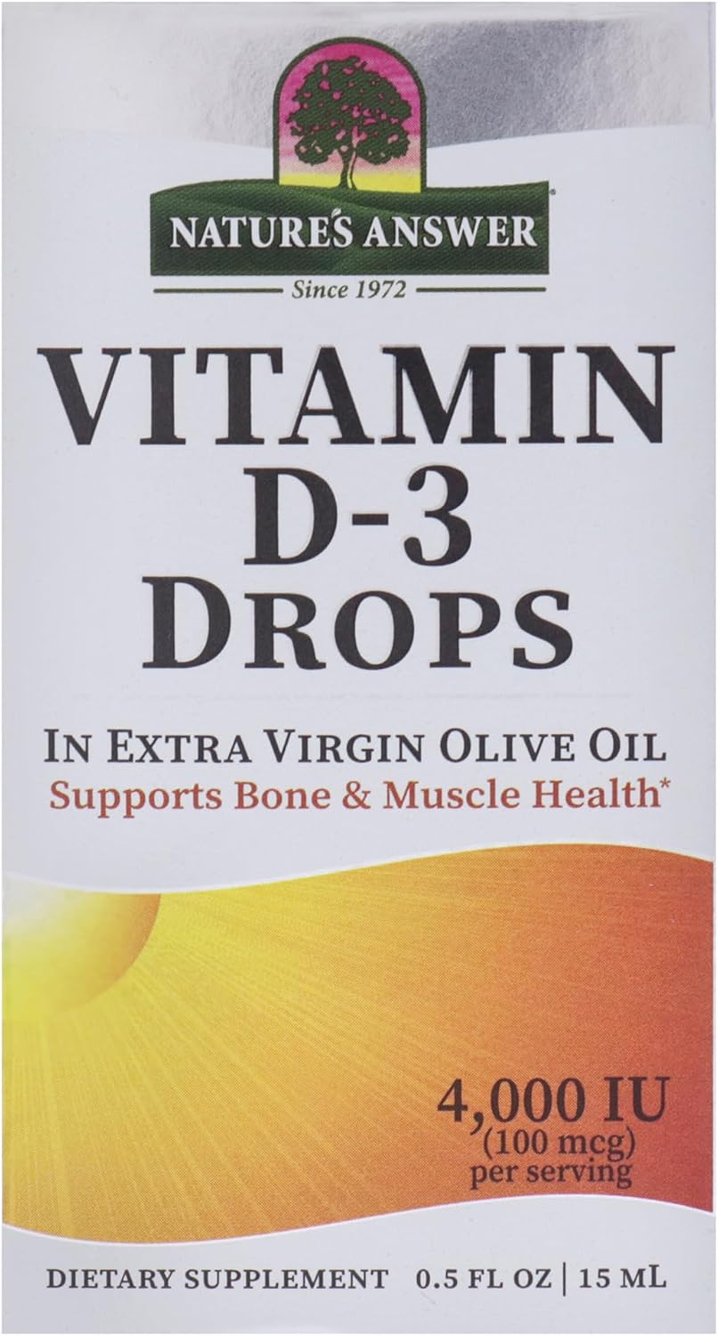 Nature's Answer Platinum Vitamina D3 4000 IU, 15 ml - Gotas Líquidas