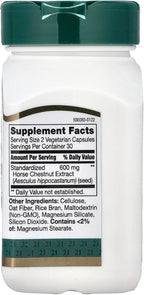 Horse Chestnut Extract, Standardized, 60 Vegetable Capsules (300 mg per Capsule)