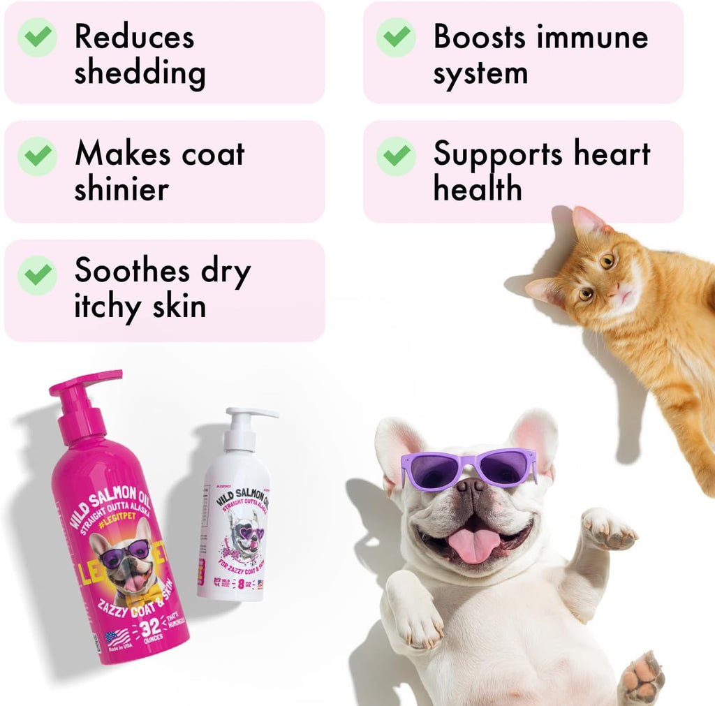 Aceite de Salmón Salvaje de Alaska LEGITPET para Perros y Gatos - 237 ml