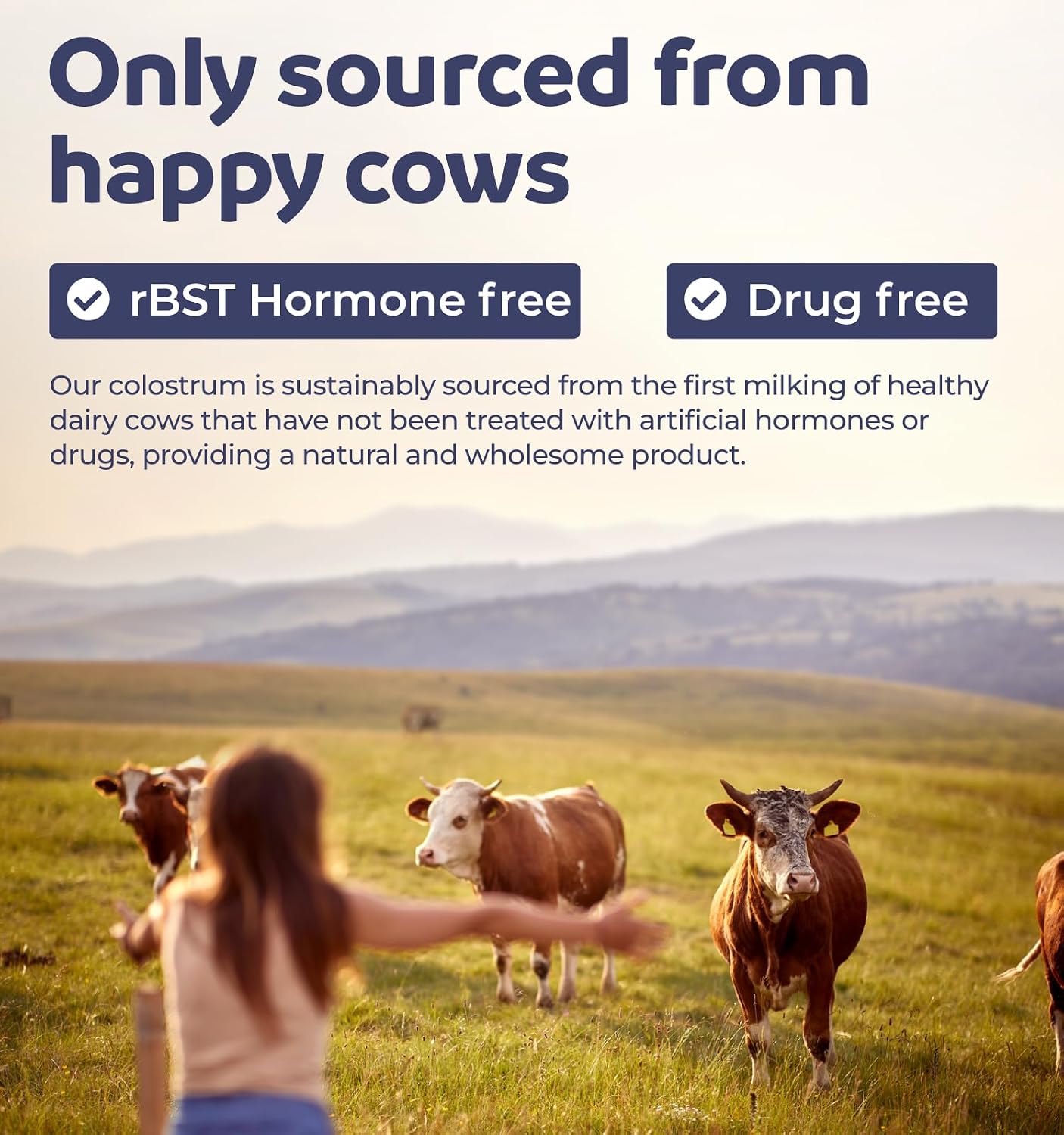 Healths Harmony Colostrum Bovino para Mujeres – 1000mg con 30% IgG, 60 Cápsulas