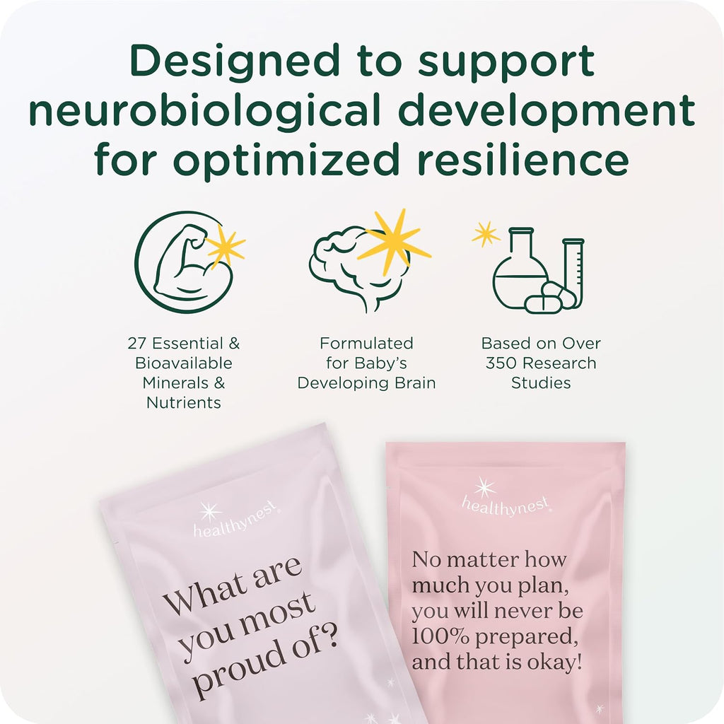 HealthyNest Vitaminas Prenatales para Preconcepción y Primer Trimestre con Metilfolato, Colina, DHA, Hierro e Inositol - 31 Días