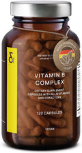 CLAV Vitamin B Complex - 120 Cápsulas - Todas las 8 Vitaminas B con Cofactores Mio-Inositol y Colina - Contribuye al Metabolismo Energético - Vegano - Fabricado en Alemania