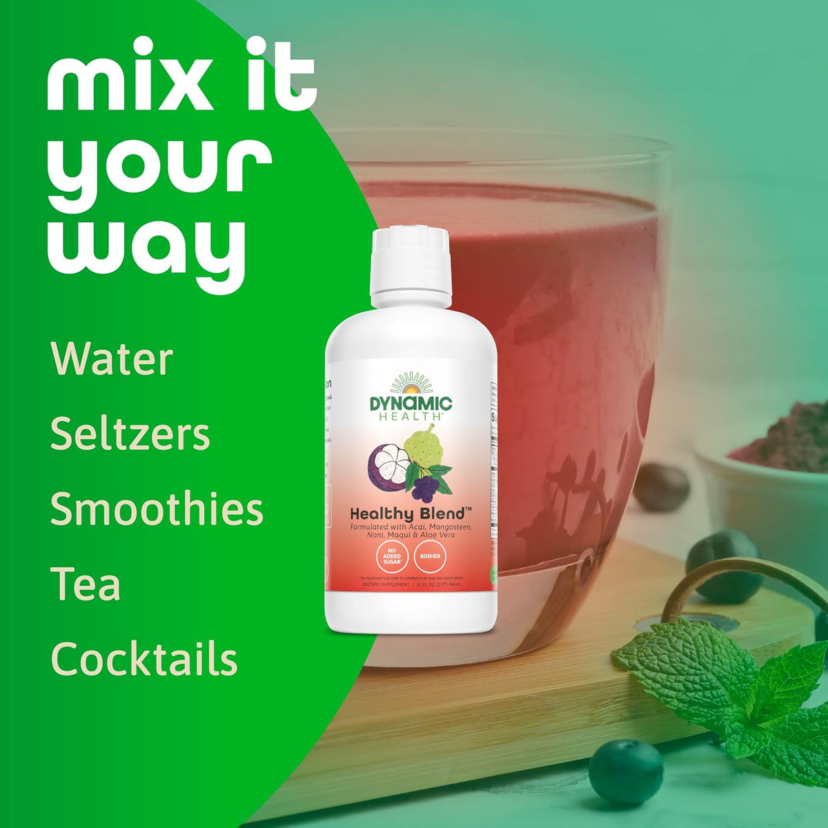 Dynamic Health Healthy Blend - Mezcla de – Aloe vera: Conocido por sus propiedades digestivas y su aporte de – Image 5