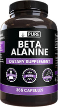 Pure Original Ingredients Beta Alanina, 365 Cápsulas - Siempre Puro, Sin Aditivos ni Rellenos, Verificado en Laboratorio
