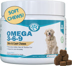 Wanderfound Pets Omega 3 para Perros - Aceite de Pescado para Piel y Pelaje, 60 Masticables