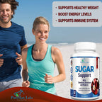 YUMMYVITE Sugar Support - Suplemento con Canela, Cromo, Mora, Ácido Alfa Lipoico - 20 Hierbas y Vitaminas - 60 Cápsulas