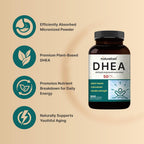 NatureBell DHEA 50mg, 300 Cápsulas - Micronizada, Origen Vegetal, Sin OMG