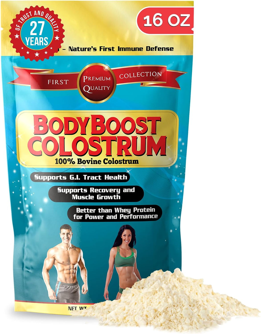 BodyBoost Whole Colostrum, Calostro Bóvino en Polvo, 100% Puro, 454 g