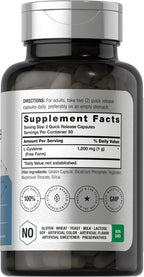 Horbäach L-Cisteína 1000mg | 100 Cápsulas en Polvo | No-GMO, Sin Gluten