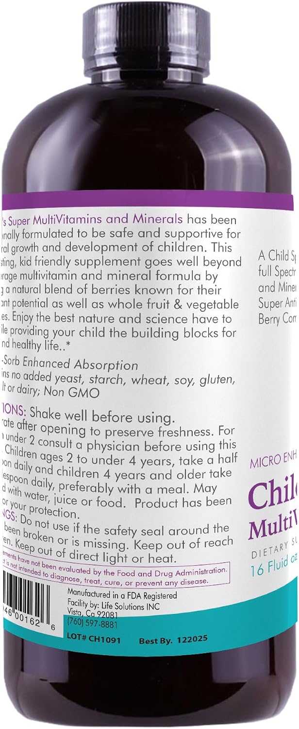 Life Solutions Multivitamínico Líquido para Niños - 473 ml
