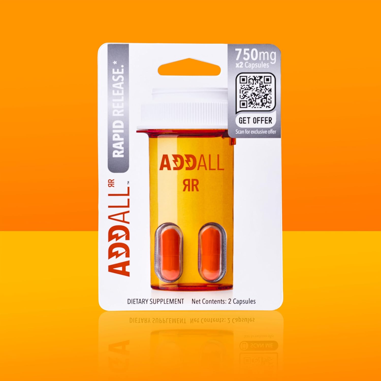 Addall Rapid Release (5 Paquetes) – Suplemento Nootrópico de Liberación Rápida, 10 Cápsulas