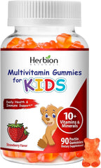 HERBION Naturals Multivitamin Gummies for Kids - Gomitas multivitamínicas infantiles (Pack de 24 frascos, 90 gominolas cada uno)