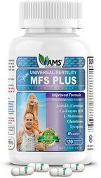 America Medic & Science MFS Plus Suplemento de Fertilidad para Hombres (120 Cápsulas) - Potenciador de Esperma, Apoya Motilidad, Vitaminas Preconcepción con Zinc, CoQ10