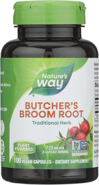Nature's Way, Raíz de Brusco 470 mg, 100 Cápsulas