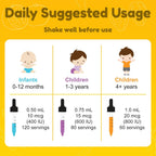Nuvamin Gotas Líquidas Liposomales de Vitamina A, D3 y K2 para Bebés, Niños y Adultos - 800 UI/mL, 60 ml, Sabor Limón