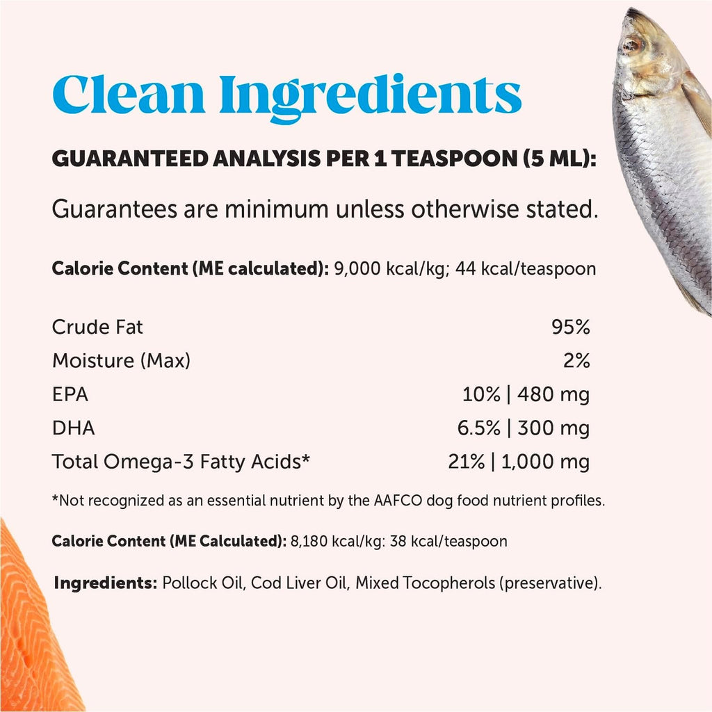 Omega 3 para Perros y Gatos - Aceite de Pescado Líquido (946ml)
